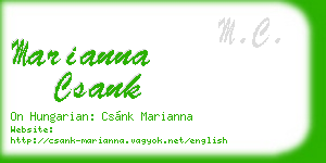 marianna csank business card